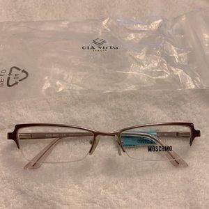 Moschino eyeglass frame M3246 Semi Rimless dusty Rose/bronze